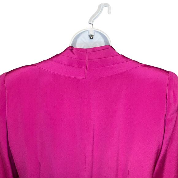 VTG Christian Dior 100% Silk Made in USA Pink Wrap Blazer Formal Dress Sz 10 - Picture 6 of 8